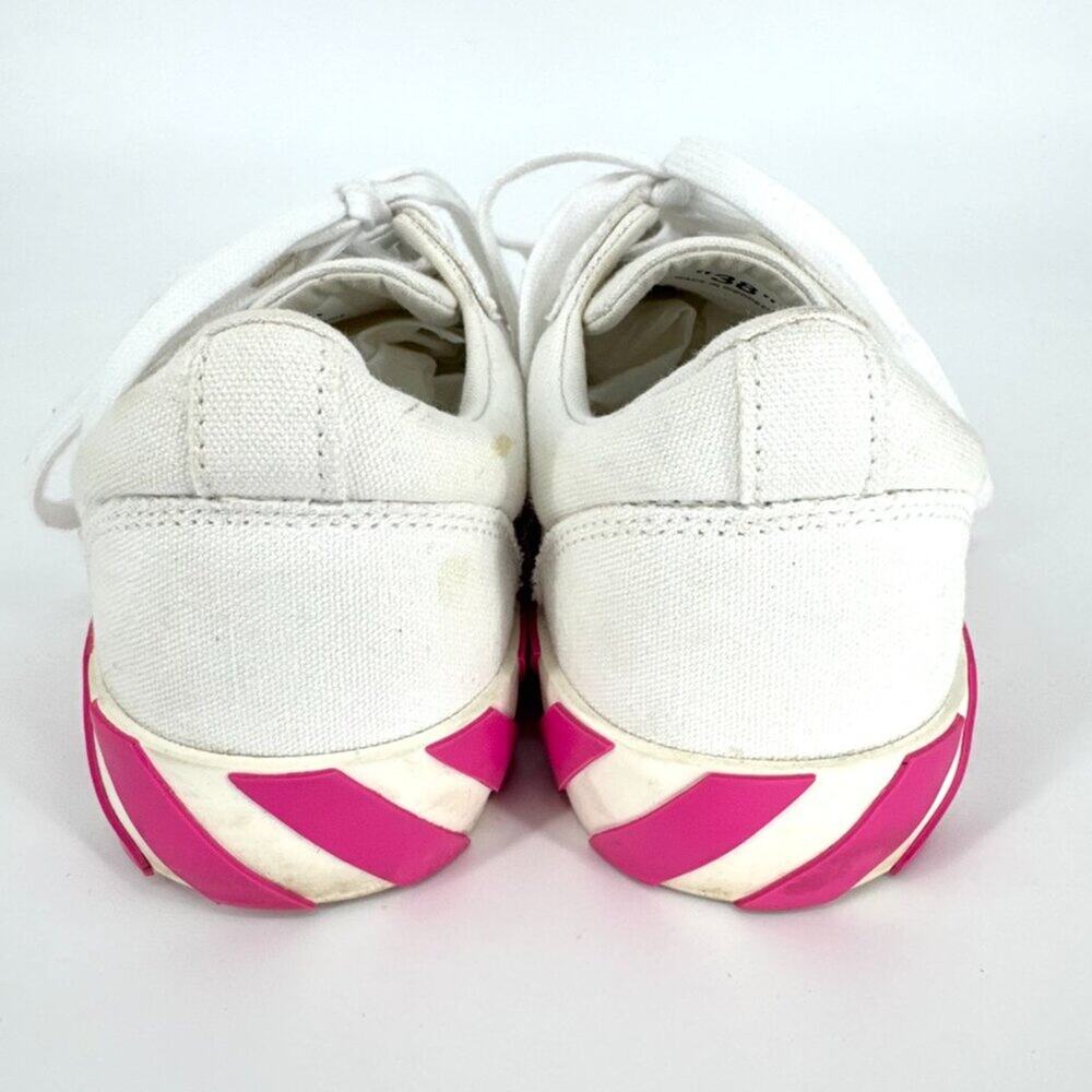 Off-White c/o Virgil Abloh Vulc White Pink Low Top Sneakers Size 38 - Picture 7 of 11